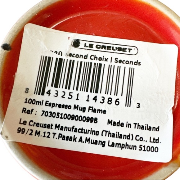 NEW Le Creuset FLAME Espresso Mugs Set/2 100ml 🔥🔥 - Picture 4 of 4